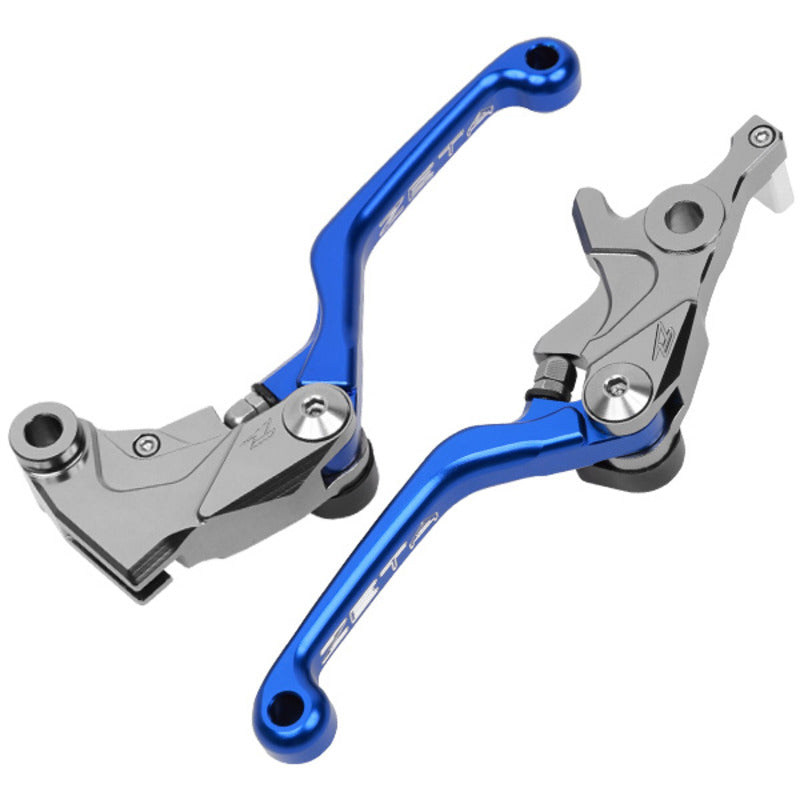 ZETA LEVER SET PIVOT | KLX250'08-,KLX125/150S,KLX230/R'20-,D-TRACKER125,VERSYS250/300'17- | CNC 3-Fin | BLUE